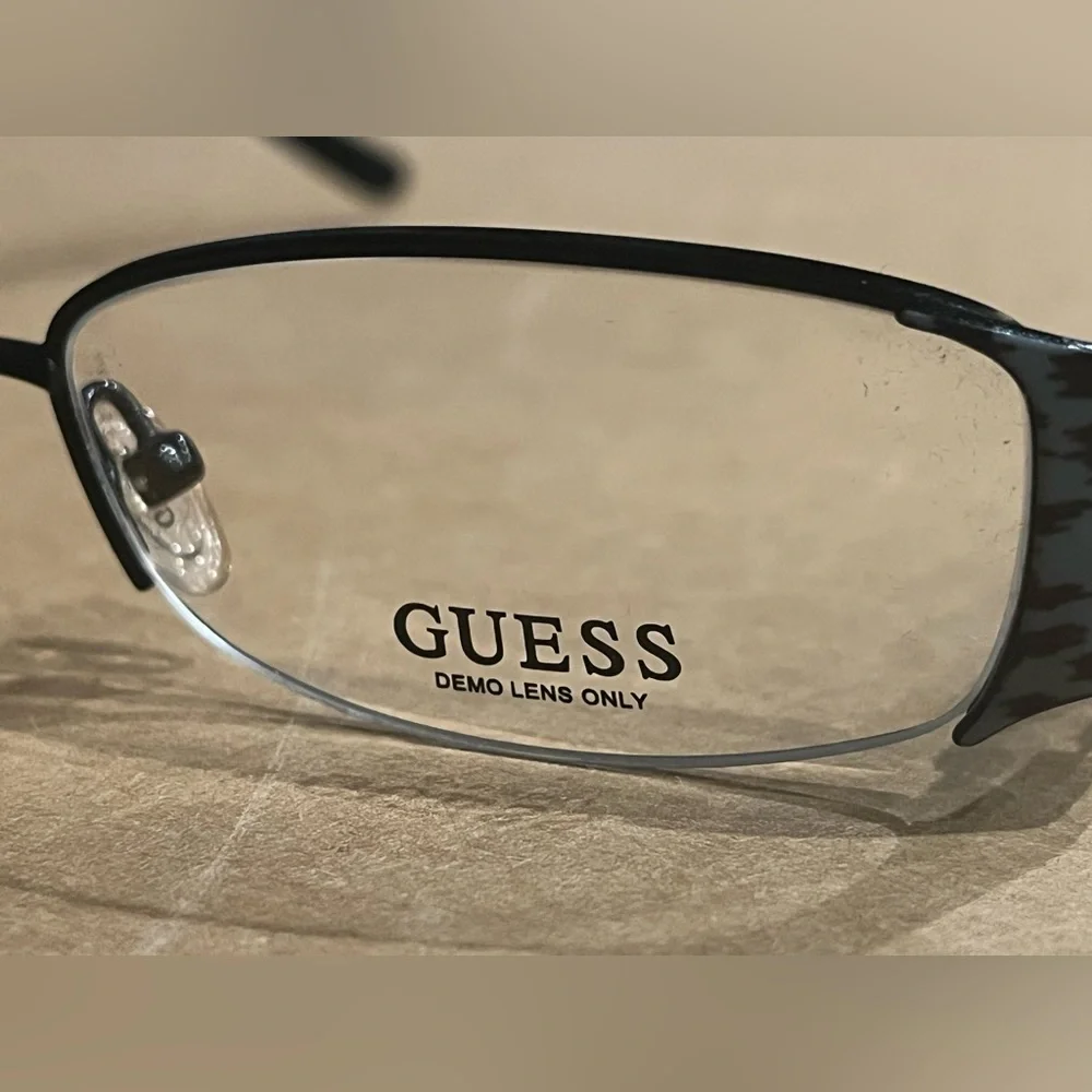 GUESS Leopard Eyeglasses GU1651 GRN Frames Half Rimless 51‎ 18 135 Flex Hinge.